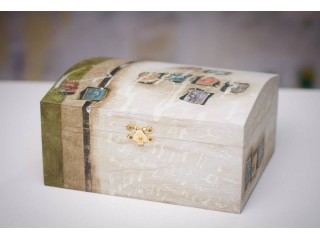 Hand Painted Custom-Built Wooden Box 19cm/12cm/10cm