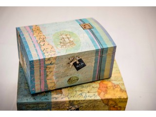 Hand Painted Custom-Built Wooden Box 19cm/12cm/10cm