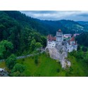 Scenic airplane flight with guests over Bran Castle